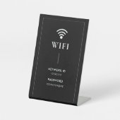 Simple Business Wifi Password and Network 台座サイン (正面)