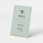 Simple Business  Wifi Password and Network  台座サイン (正面)