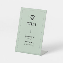 Simple Business  Wifi Password and Network  台座サイン