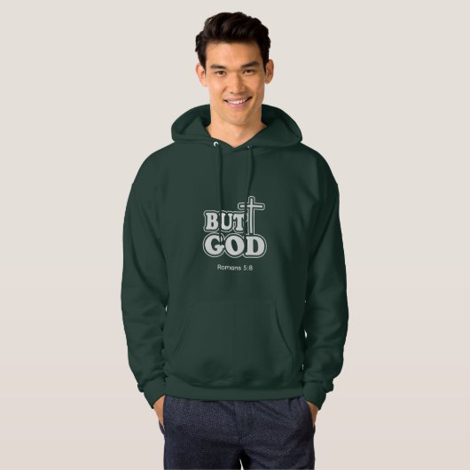 Simple But God Typography Dark Personalize パーカ (正面フル)