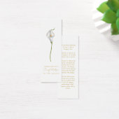 Simple Calla Lily Funeral Memorial Bookmark (デスク)