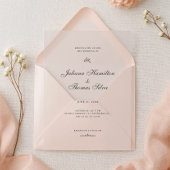 Simple Calligraphy Minimalist Wedding アクリル招待状