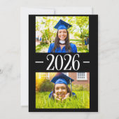 Simple Calligraphy Photo Graduation Annoucement 招待状 (裏面)