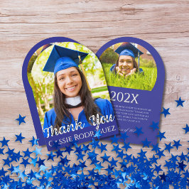 Simple Calligraphy Photo Graduation Thank You 招待状