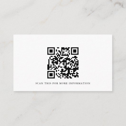 Simple calligraphy QR code RSVP card エンクロージャーカード (裏面)