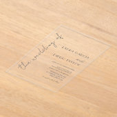 Simple Calligraphy Wedding アクリル招待状 (レイダウン)