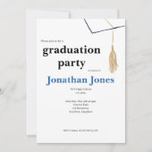 Simple Cap and Tassel Graduation 招待状 (正面)