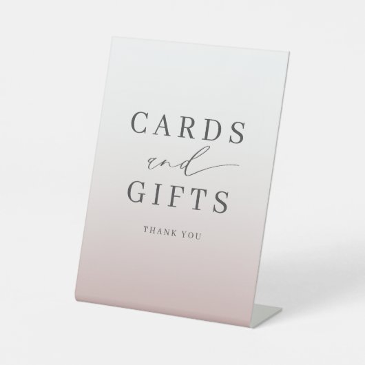 Simple Cards & Gifts Rose Gold Wedding 台座サイン (正面)