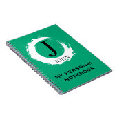Simple Carnet Vert Personnalisé  ノートブック (右側)