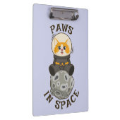 Simple Cat in space Astronaut Cosmic animal Moon クリップボード (右)