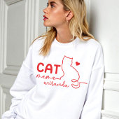 Simple Cat Mom and Cat Paw Mothers Day スウェットシャツ