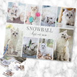 Simple Cat Pet Photo Collage ジグソーパズル<br><div class="desc">Personalized "Best Cat Ever" Jigsaw Puzzle with Photo. This simple and elegant jigsaw puzzle is a beautiful way to showcase cherished memories of your beloved pet. The design features space for a photo of your cat, with room for their name on the first line and "Best Cat Ever" on the...</div>