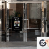 Simple Celebration of Life Funeral Memorial Photo ウィンドウサイン (オフィスドア)