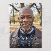 Simple Celebration of Life Photo Funeral Program プログラム (正面)