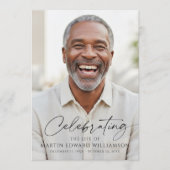 Simple Celebration of Life Photo Funeral Program プログラム (正面)