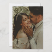 Simple Celestial Elegant Monogram Wedding Photo 招待状 (裏面)