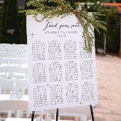 Simple Celestial Gold Moon Wedding Seating Charts ポスター