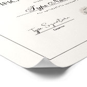 Simple Certificate of completion, diploma ポスター (角)