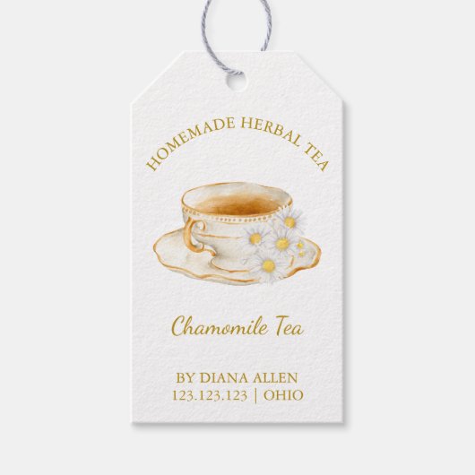 Simple  Chamomile Tea Hang Tag  ギフトタグ (正面)