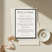 Simple Charcoal Classic Wedding Welcome プログラム