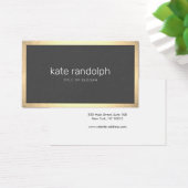 Simple Charcoal Gray  Modern  Gold Border (デスク)