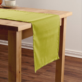 Simple Chartreuse Green Solid Plain Color ショートテーブルランナー