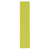 Simple Chartreuse Green Solid Plain Color ショートテーブルランナー (正面)