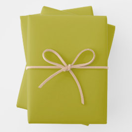 Simple Chartreuse Green Solid Plain Color ラッピングペーパーシート