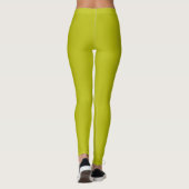Simple Chartreuse Green Solid Plain Color レギンス (裏面)