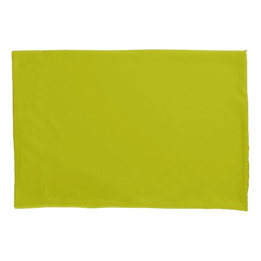 Simple Chartreuse Green Solid Plain Color 枕カバー (正面)