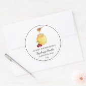 Simple Cherry Infused Honey Label ラウンドシール (封筒)