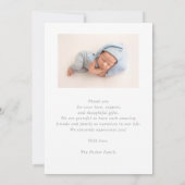 Simple Chic Baby Photo Announcement Card 招待状 (裏面)