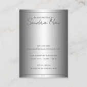 Simple Chic Gray Black White Jewelry Display Card 名刺 (裏面)