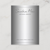 Simple Chic Gray Black White Jewelry Display Card 名刺 (正面)