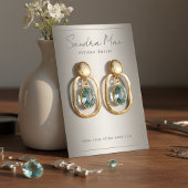 Simple Chic Gray Black White Jewelry Display Card 名刺