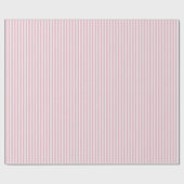 Simple Chic Linen Look Striped Pattern Pink White ラッピングペーパー (フラット)