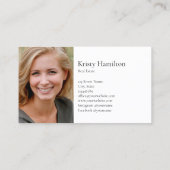 simple chic real estate professional house photo 名刺 (裏面)