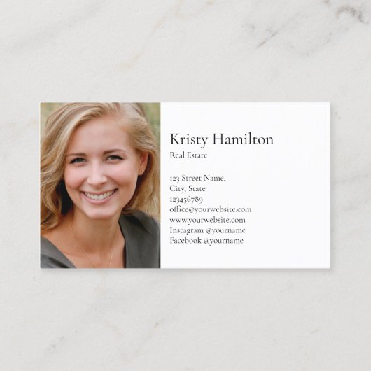 simple chic real estate professional house photo 名刺 (裏面)