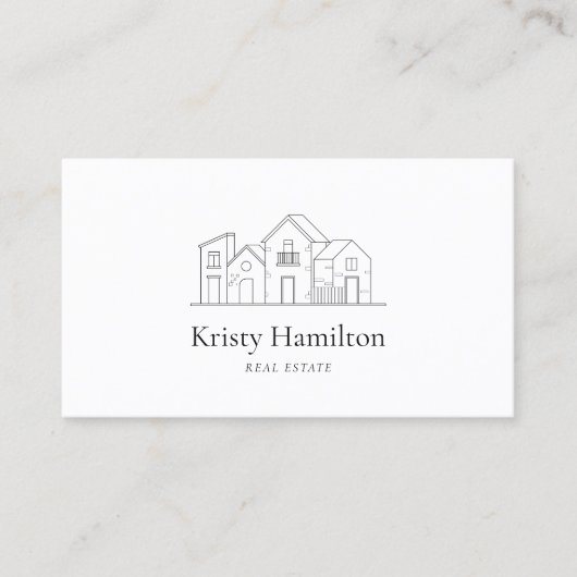 simple chic real estate professional house photo 名刺 (正面)