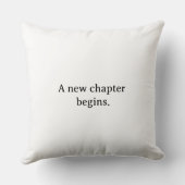 Simple chic typography modern black and white クッション (裏面)