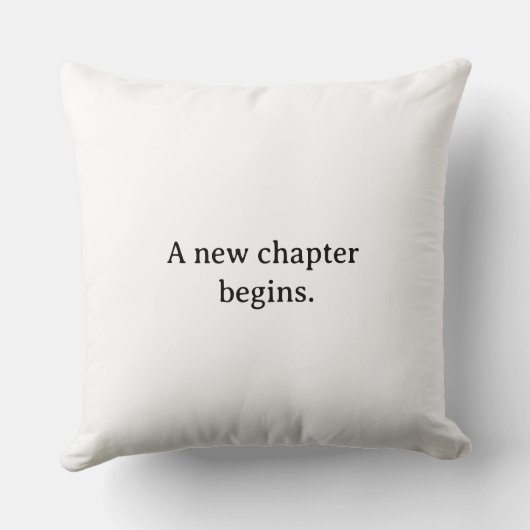 Simple chic typography modern  black and white クッション (裏面)