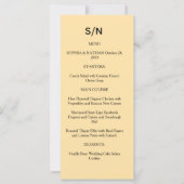 Simple Chic Wedding Menu Card | Custom Minimalist  (正面)