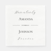Simple chic wedding Napkin スタンダードランチョンナプキン (正面)