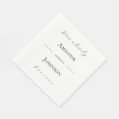 Simple chic wedding Napkin スタンダードランチョンナプキン (角)