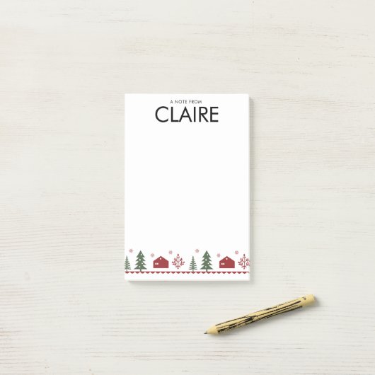 Simple Christmas Design Custom Post-it® Note ポストイット (デスク上)