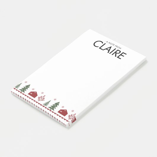 Simple Christmas Design Custom Post-it® Note ポストイット (アングル)
