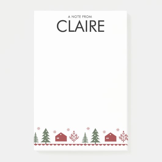 Simple Christmas Design Custom Post-it® Note ポストイット (正面)