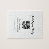 Simple christmas party website barcode QR add name ジグソーパズル (横)
