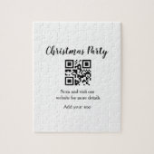 Simple christmas party website barcode QR add name ジグソーパズル (縦)