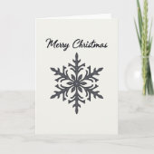 Simple Christmas Snowflake Greeting Card カード (正面)
